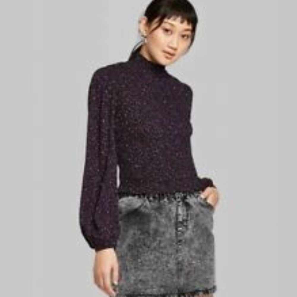 Wild Fable Women's Floral Print Long Sleeve Top